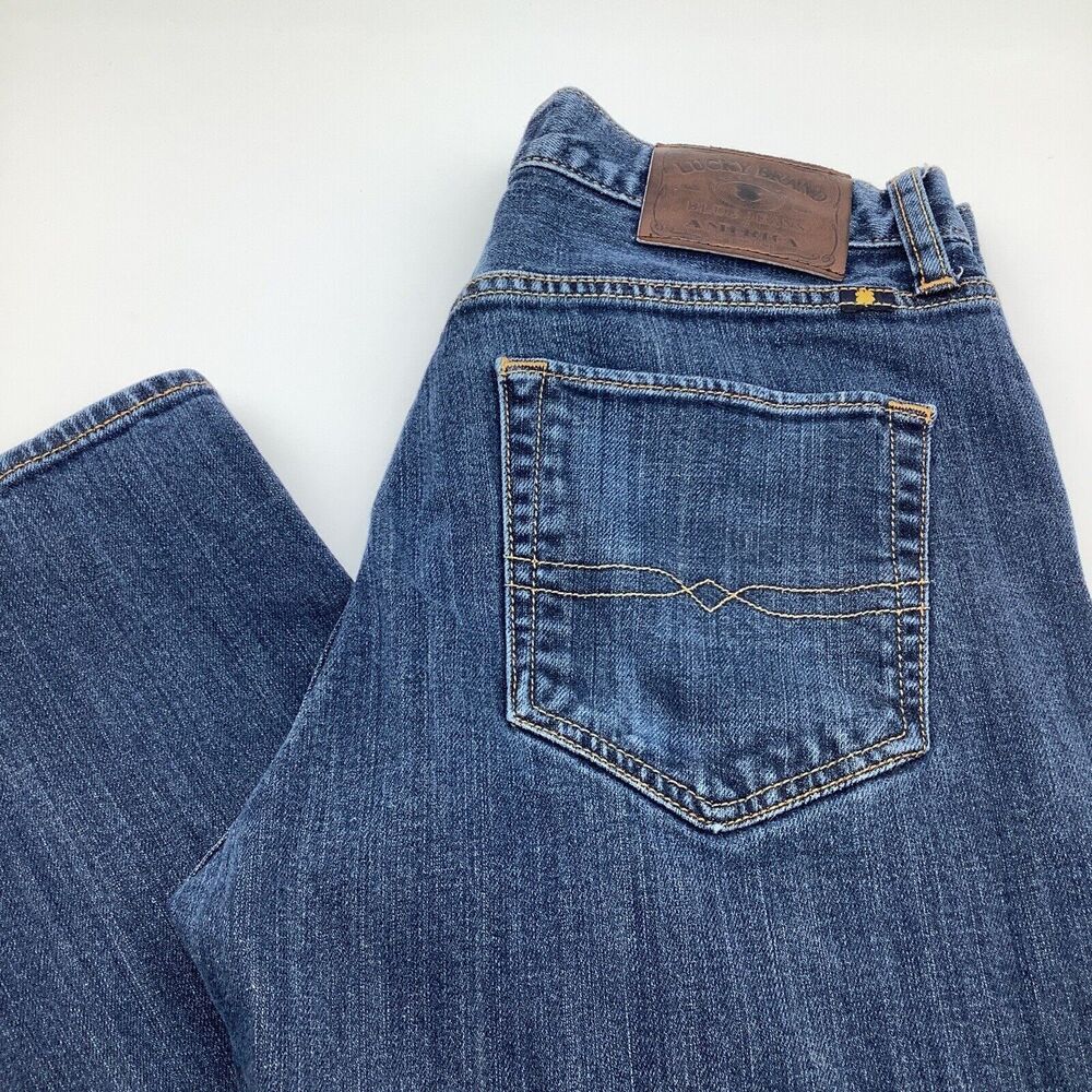 Lucky Brand Mens 1 Authentic Skinny Jeans Blue Size 30 x 32 (Actual 29 x‎ 29.5)
